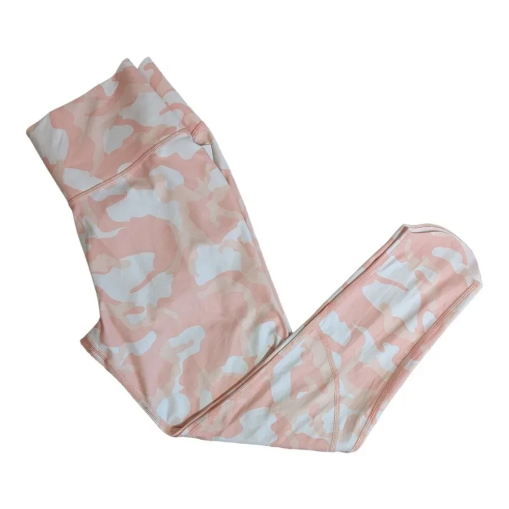 All in Motion Girls Peach Camo High Rise Capri Leggings XL